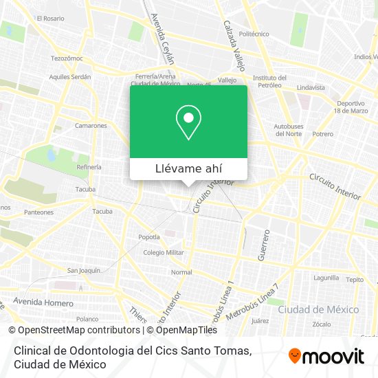 Mapa de Clinical de Odontologia del Cics Santo Tomas