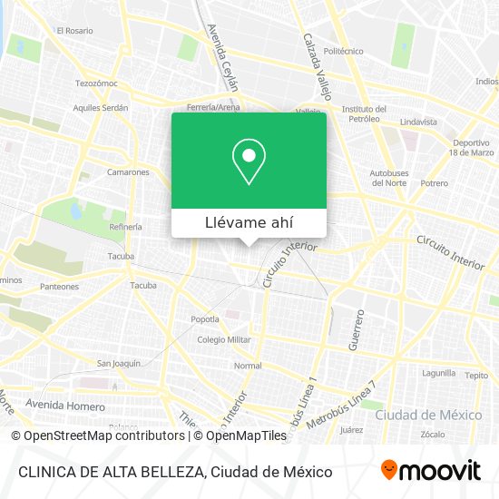Mapa de CLINICA DE ALTA BELLEZA
