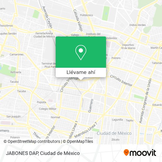 Mapa de JABONES DAP