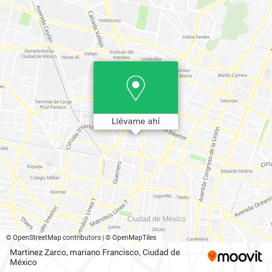 Mapa de Martinez Zarco, mariano Francisco