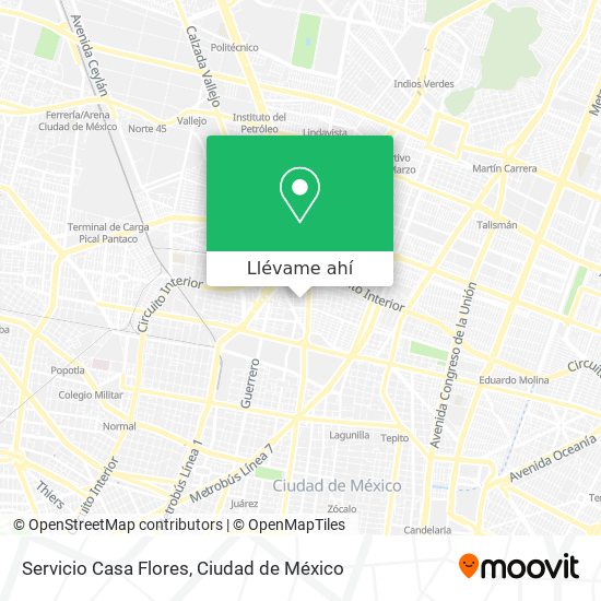 Mapa de Servicio Casa Flores