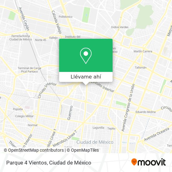 Mapa de Parque 4 Vientos