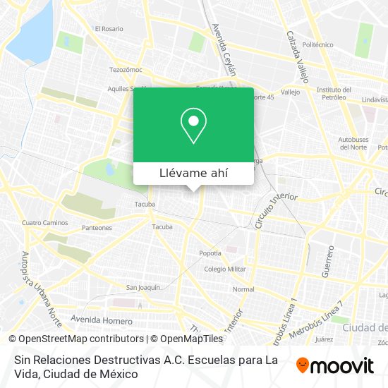 Mapa de Sin Relaciones Destructivas A.C. Escuelas para La Vida