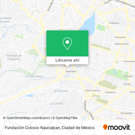 Mapa de Fundación Colosio Naucalpan