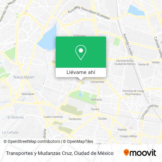 Mapa de Transportes y Mudanzas Cruz