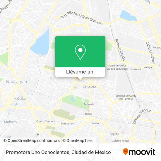 Mapa de Promotora Uno Ochocientos