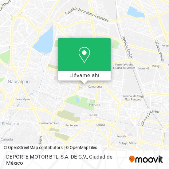 Mapa de DEPORTE MOTOR BTL, S.A. DE C.V.