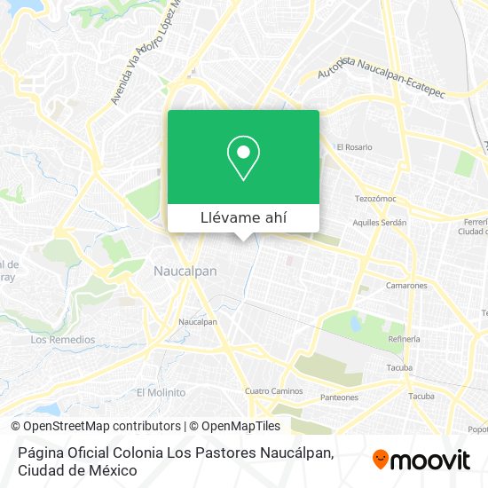 Mapa de Página Oficial Colonia Los Pastores Naucálpan