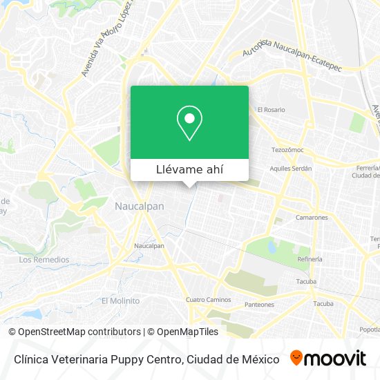 Mapa de Clínica Veterinaria Puppy Centro