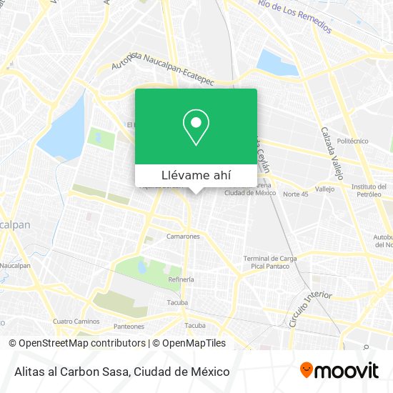 Mapa de Alitas al Carbon Sasa