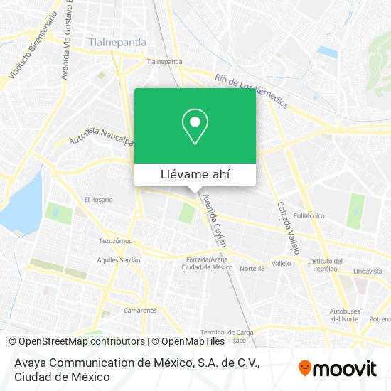 Mapa de Avaya Communication de México, S.A. de C.V.