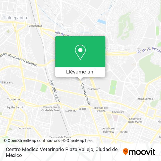 Mapa de Centro Medico Veterinario Plaza Vallejo