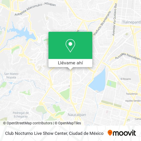 Mapa de Club Nocturno Live Show Center