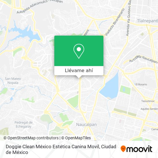 Mapa de Doggie Clean México Estética Canina Movil