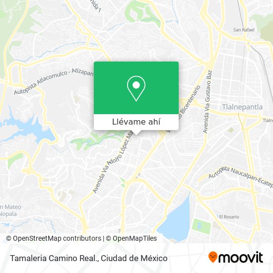 Mapa de Tamaleria Camino Real.
