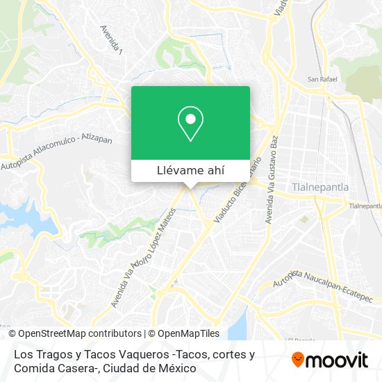 Mapa de Los Tragos y Tacos Vaqueros -Tacos, cortes y Comida Casera-