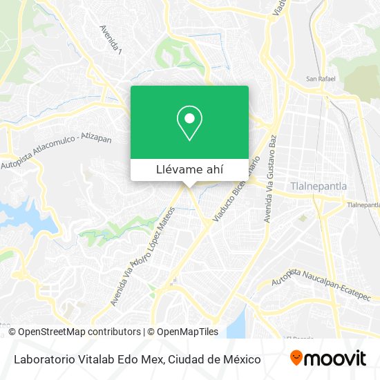 Mapa de Laboratorio Vitalab Edo Mex