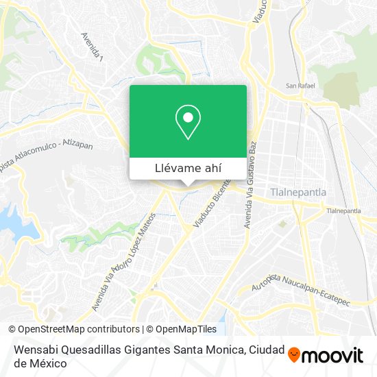 Cómo llegar a Wensabi Quesadillas Gigantes Santa Monica en Atizapán De  Zaragoza en Autobús?