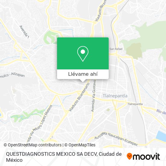 Mapa de QUESTDIAGNOSTICS MEXICO SA DECV