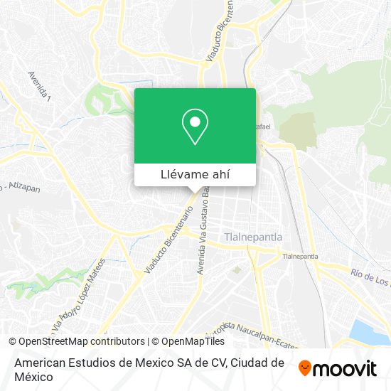 Mapa de American Estudios de Mexico SA de CV