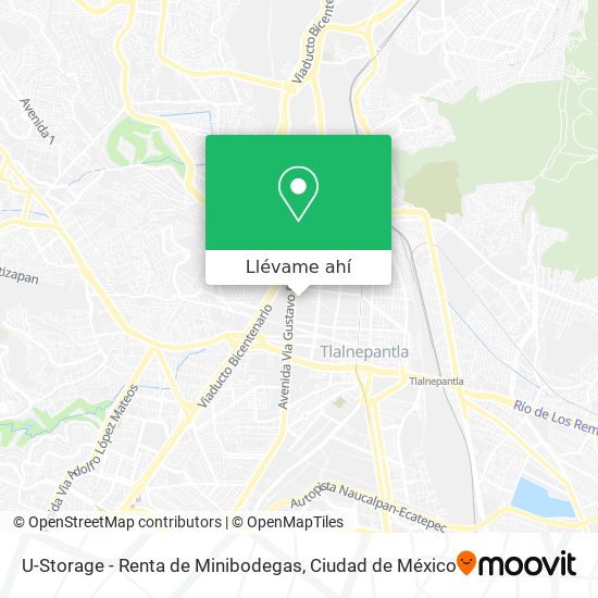 Mapa de U-Storage - Renta de Minibodegas