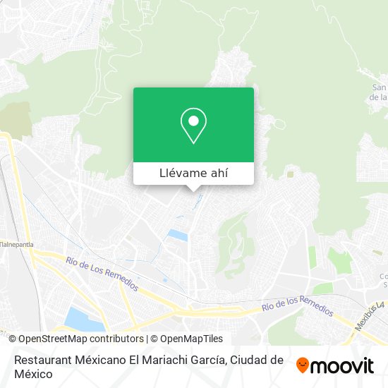 Mapa de Restaurant Méxicano El Mariachi García