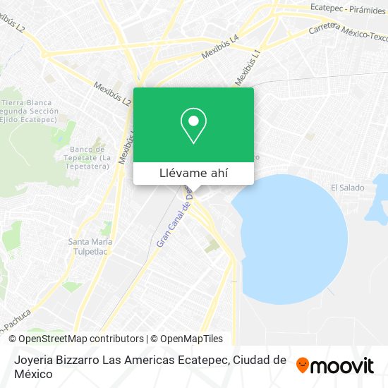 Mapa de Joyeria Bizzarro Las Americas Ecatepec