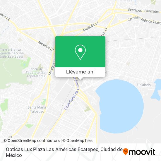 Mapa de Ópticas Lux Plaza Las Américas Ecatepec