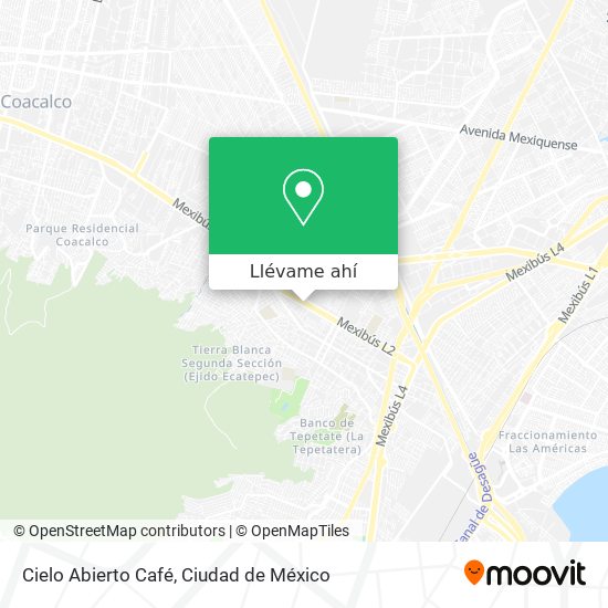 Mapa de Cielo Abierto Café