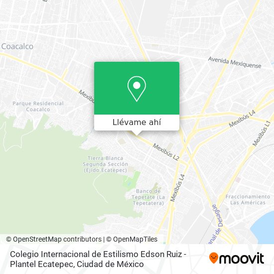 Mapa de Colegio Internacional de Estilismo Edson Ruiz - Plantel Ecatepec