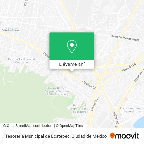 Mapa de Tesorería Municipal de Ecatepec