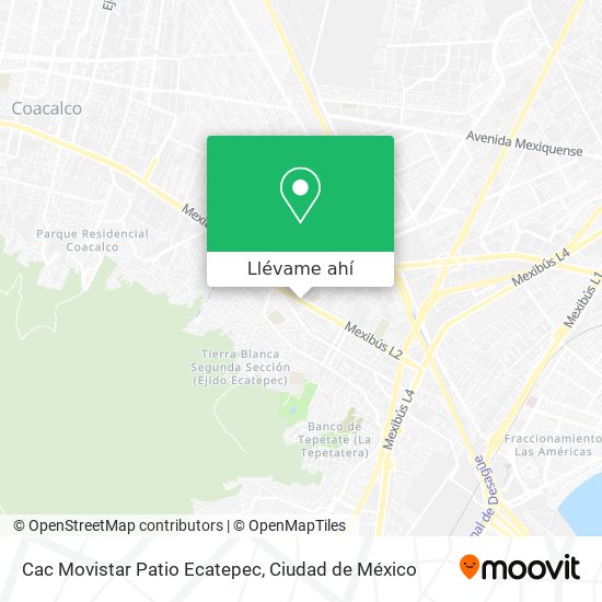Mapa de Cac Movistar Patio Ecatepec