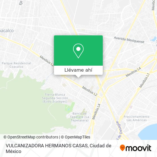 Mapa de VULCANIZADORA HERMANOS CASAS