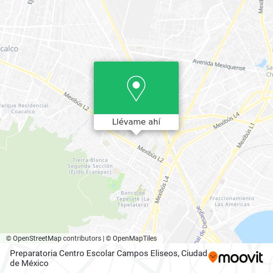 Mapa de Preparatoria Centro Escolar Campos Eliseos