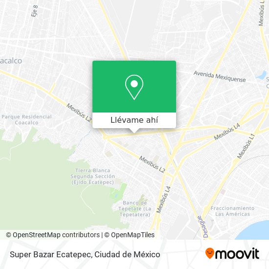Mapa de Super Bazar Ecatepec