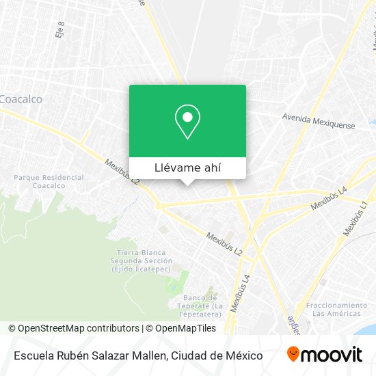 Mapa de Escuela Rubén Salazar Mallen