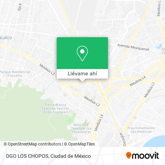 Mapa de DGO LOS CHOPOS