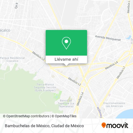 Mapa de Bambuchelas de México