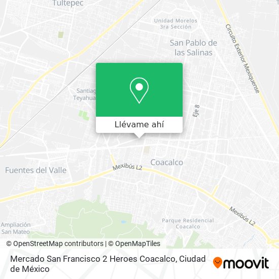 Mapa de Mercado San Francisco 2 Heroes Coacalco