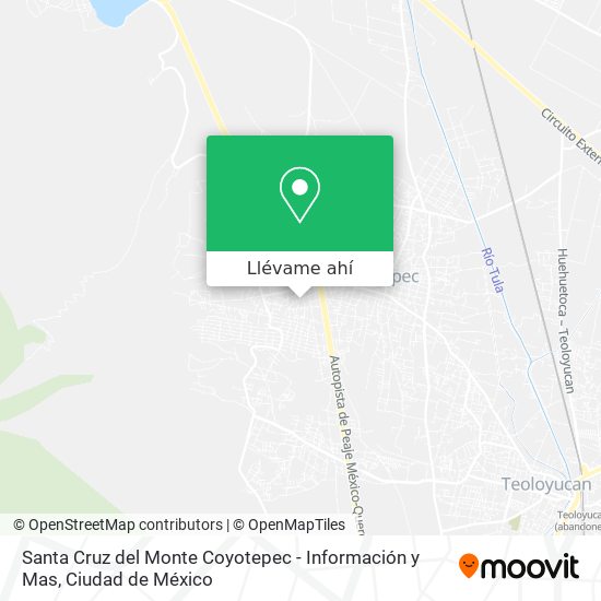 Mapa de Santa Cruz del Monte Coyotepec - Información y Mas