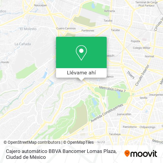 Mapa de Cajero automático BBVA Bancomer Lomas Plaza