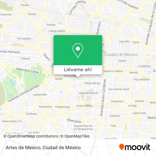 Mapa de Artes de Mexico