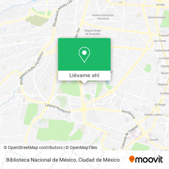 Mapa de Biblioteca Nacional de México