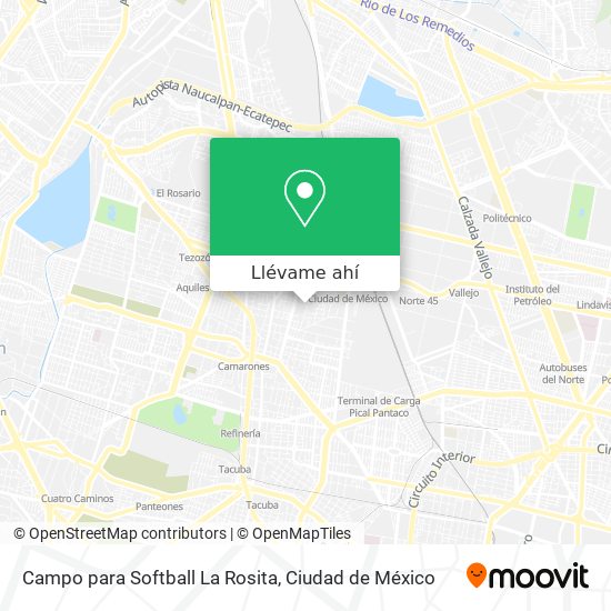 Mapa de Campo para Softball La Rosita