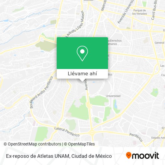 Mapa de Ex-reposo de Atletas UNAM