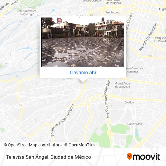 Mapa de Televisa San Ángel