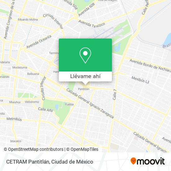 Mapa de CETRAM Pantitlán