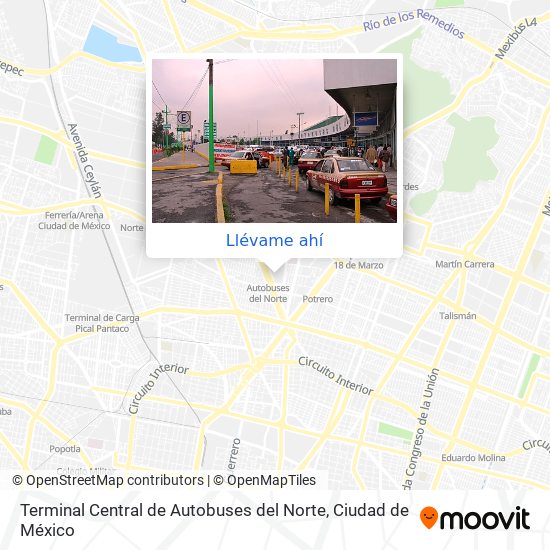 Cómo llegar a Terminal Central de Autobuses del Norte en Azcapotzalco en  Autobús o Metro?
