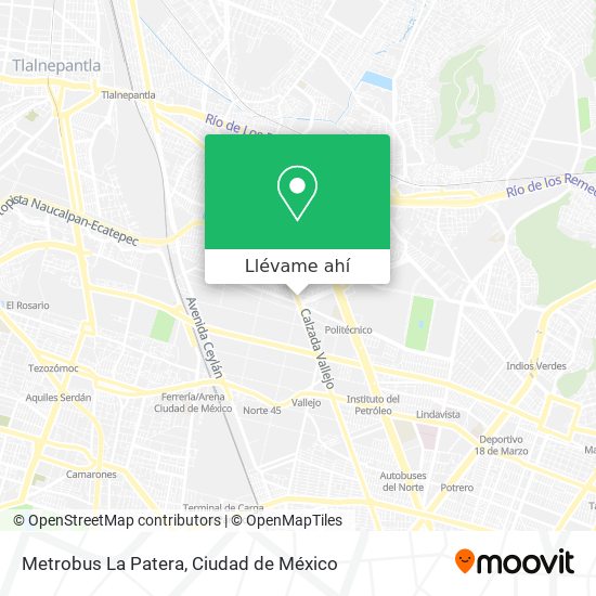 Mapa de Metrobus La  Patera
