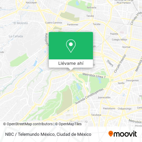 Mapa de NBC / Telemundo México